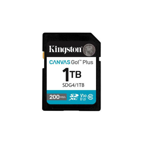 Kingston Technology 1TB SDXC Canvas Go Plus Gen4 200MB/s C10 UHS-I U3 V30