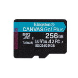 Kingston Technology Scheda microSDXC Canvas Go Plus Gen4 200MB/s A2 U3 V30 da 256 GB + adattatore