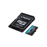 Kingston Technology Scheda microSDXC Canvas Go Plus Gen4 200MB/s A2 U3 V30 da 512 GB + adattatore