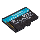 Kingston Technology Scheda microSDXC Canvas Go Plus Gen4 200MB/s A2 U3 V30 da 512 GB + adattatore