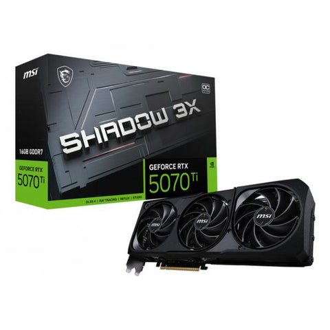MSI GeForce RTX5070 Ti 16G SHADOW 3X OC NVIDIA GeForce RTX 5070 Ti 12 GB GDDR7