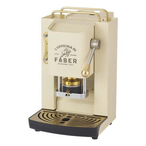 FABER PRO DELUXE SABBIA IVORY MACCHINA DA CAFF CIALDE 44 mm 500W 15 BAR 1.3 LT SABBIA