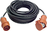 AS Schwabe Strom Verlngerungskabel [ CEE-Stecker - CEE-Kupplung] 16 A Schwarz 10.00 m mit Phasenwender 60517 (60517)