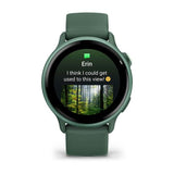 Garmin vívoactive 6 3,05 cm (1.2") AMOLED 42 mm Digitale 390 x 390 Pixel Touch screen Verde Wi-Fi GPS (satellitare)