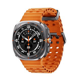 Samsung Galaxy Watch Ultra - 47 mm - titanfarben grau - intelligente Uhr mit Marineband - Gummi - Orange - Bandgr??e: S/M/L - Anzeige 3.73 cm (1.5")