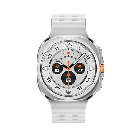 Samsung Galaxy Watch Ultra - 47 mm - Titanwei? - intelligente Uhr mit Marineband - Gummi - wei? - Bandgr??e: S/M/L - Anzeige 3.73 cm (1.5")