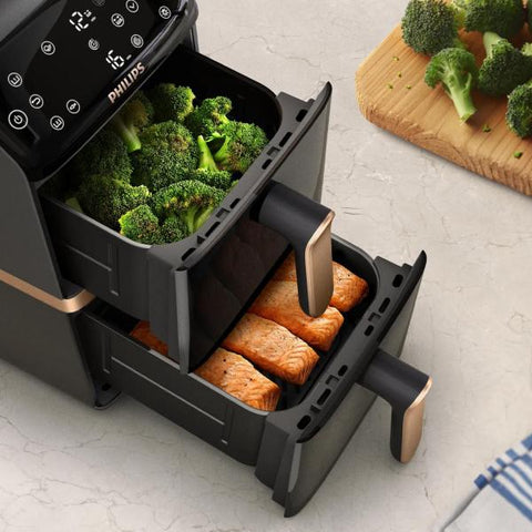 Philips NA462/70 Airfryer 4000 Series Stacked Dual Basket 10L RapidAir Heiluftfritteuse (NA462/70)