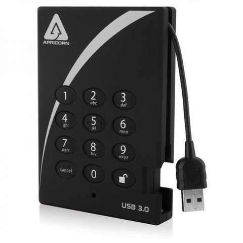 Apricorn A25-3PL256-1000 disco rigido esterno 1000 GB Nero