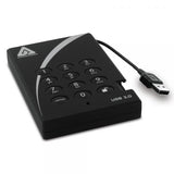 Apricorn Aegis Padlock USB 3.0 500GB disco rigido esterno Nero