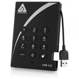 Apricorn Aegis Padlock USB 3.0 500GB disco rigido esterno Nero