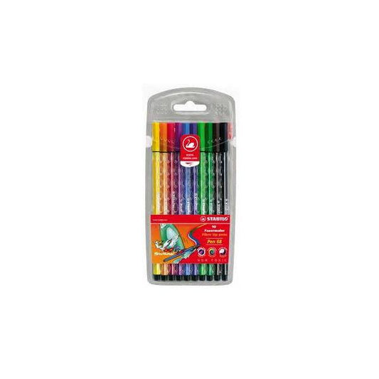 STABILO PEN 68 PENNA PER GRAFICA TRATTO 1 MM COLORI ASSORTITI CONF. 10 Pz.