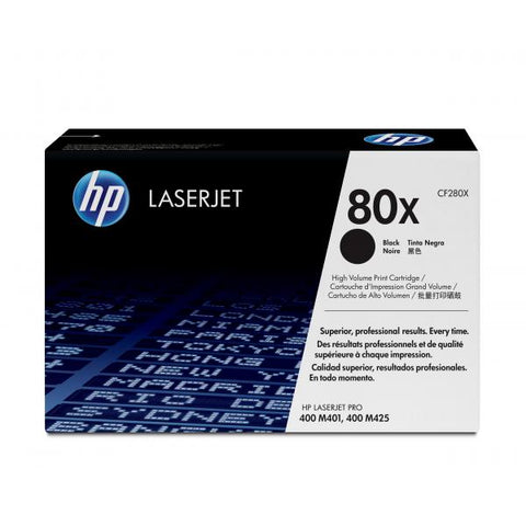HP 80X TONER NERO PER LASERJET PRO M401A-M401D-M401DN-PRO 400 M401DNE-M425DN-M425DW GARANZIA ITALIA (CF280X)