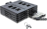 Delock 5.25? Wechselrahmen fr 8 x 2.5? SATA oder SAS HDD / SSD mit Schloss (47172)