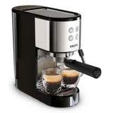 Krups Virtuoso XP441810, Espressomaschine, 1,1 l, Gemahlener Kaffee, 1350 W, Schwarz, Edelstahl