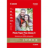 CANON PP-201 A4 CARTA FOTOGRAFICA A4 LUCIDA BIANCA 275 GR/M2 1 CONFEZIONE 20 FOGLI GARANZIA ITALIA