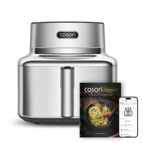 Cosori Iconic Single Heiluftfritteuse 6,2 l Edelstahl 1725 W CAF-SE601S-CEU