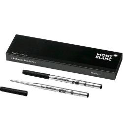 MONT BLANC REFILL MYSTERY BLACK PER PENNA A SFERA PUNTA CONICA 0.7 mm INCHIOSTRO NERO CONF 2 Pz.