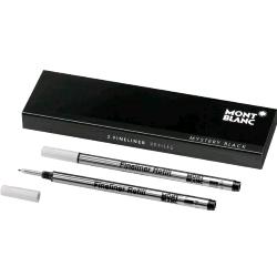MONT BLANC MYSTERY BLACK REFILL PUNTA AD AGO 0.7 mm INCHIOSTRO NERO CONF 2 Pz.
