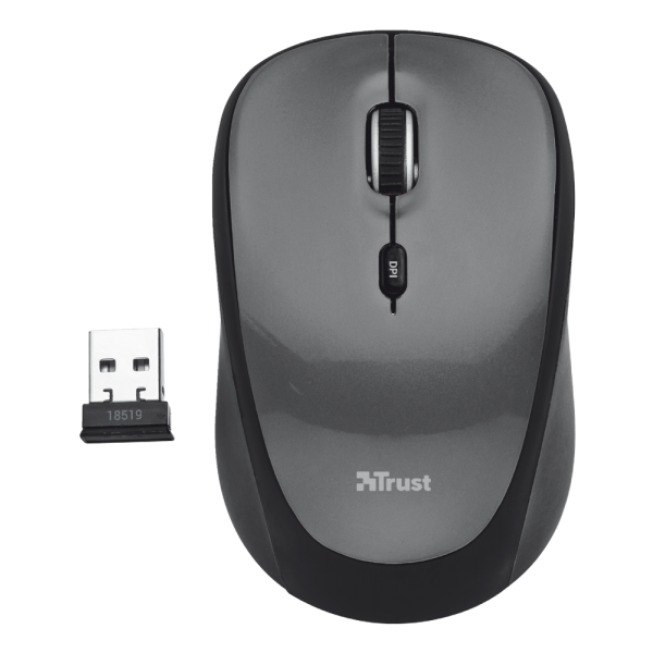 TRUST YVI MINI MOUSE WIRELESS 2.4 GHz 1.600 DPI GRIGIO