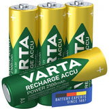 VARTA BATTERIA STILO AA NiMH 2100mAh RICARICABILE CONF. 4 PZ.