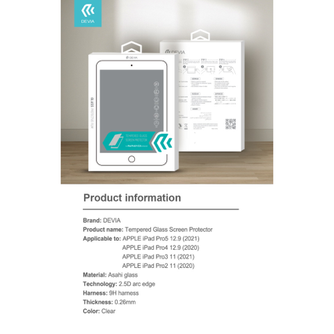 Devia Protezione schermo in vetro temperato per iPad Pro 11 2021