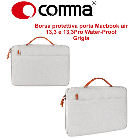 Comma Borsa protettiva Macbook air 13,3 e 13,3Pro Water-Proof Grig