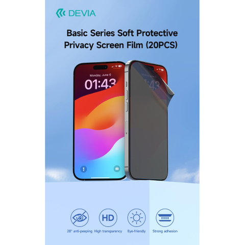 Devia Pellicola Privacy Anti Shock e Graffi Serie Basic Soft 20pz