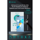 Devia Pellicole Trasparente 0,25mm UV 6H Ideale schermi Curvi scatola da 20 pezzi