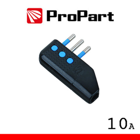 ProPart Spina 10A 2P+T uscita cavo 90 nera polybag