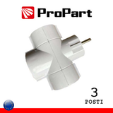 ProPart Adattatore triplo 3 pos Schuko spina Schuko 16A polybag