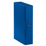 ESSELTE EUROBOX CARTELLE PROGETTO IN CARTONE C/BOTTONE 250X350 mm DORSO 8 CM COL. BLU CONF 5 Pz.
