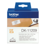 BROTHER DK-11209 ROTOLO ETICHETTE ADESIVE BIANCO OPACO 292X62 MM 800 ETICHETTE/ROTOLO PER QL500/QL500A/QL550/QL560VP/QL570/QL580N/QL650TD/QL1050/QL1060N