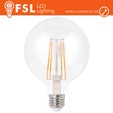 Luce Naturale - 4000K Lampada Filamento Globo 12,5cm - 6W 4000K E27
