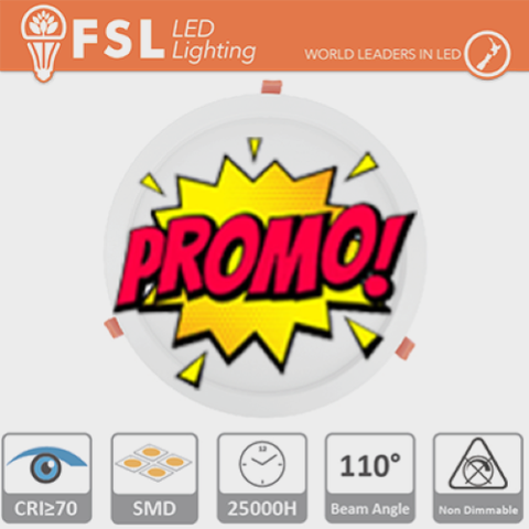 Luce Calda - 3000K Downlight LED IP20 12W 3000K 800LM 110 FORO:160mm