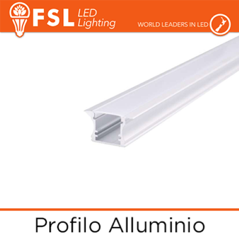 BARRA ALLUMINIO 6063 - Incasso- 2m PLATA