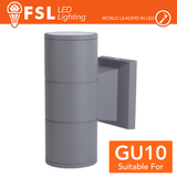 Applique portalampada 2 vie, GU10 IP54 - GRIGIO