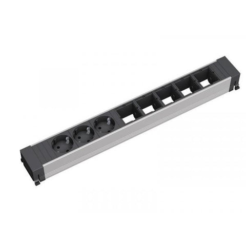 Bachmann 909.006 3AC outlet(s) Nero, Argento prolunghe e multiple