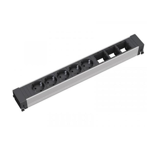 Bachmann 909.008 5AC outlet(s) Nero, Argento prolunghe e multiple