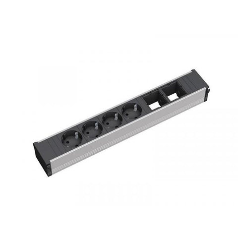 Bachmann 912.007 4AC outlet(s) Nero, Argento prolunghe e multiple 