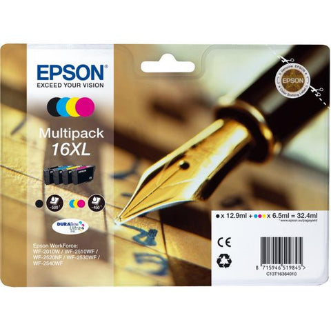 EPSON MULTIPACK 16 XL 4 CARTUCCE NERO+MULTICOLOR