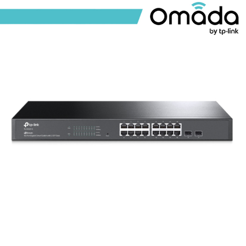 Switch inteligente Omada de 16 puertos Gigabit + 2 ranuras SFP - SG2218