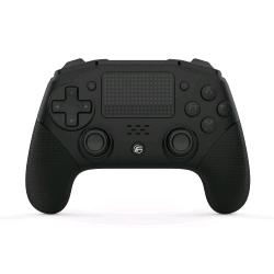 FENNER CONTROLLER WIRELESS PROGRAMMABLE PROGRAMMABILE JOYPAD WIRELESS DOPPIA VIBRAZIONE A 6 ASSI GIROSCOPIO ACCELEROMETRO INTEGRATO JACK 3.0 BATTERIA AL LITIO 600 MAH PER PS4 (V2) PS4/PRO/SLIM/PC/STEAM BLACK