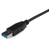 STARTECH USB31000S CAVO ADATTATORE USB-A 3.0 MASCHIO A ETHERNET RJ-45 GIGABIT 10/100/1000 FEMMINA NERO