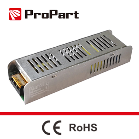 Metallico Alimentatore Scatolato Slim IP20 24V 150W 6.25A 188*45*35mm