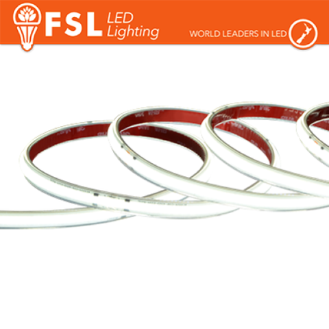 LUCE FREDDA - 6500K STRISCIA LED COB 5METRI - IP65 6500K 24V 15W/M 1500LM/M