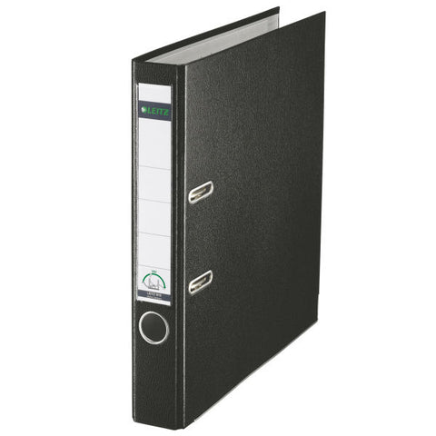 Leitz 180 Plastic Lever Arch File raccoglitore ad anelli A4 Nero (Leitz 180 Lever Arch File Polypropylene A4 52mm Spine Width Black [Pack 10] 10151095)