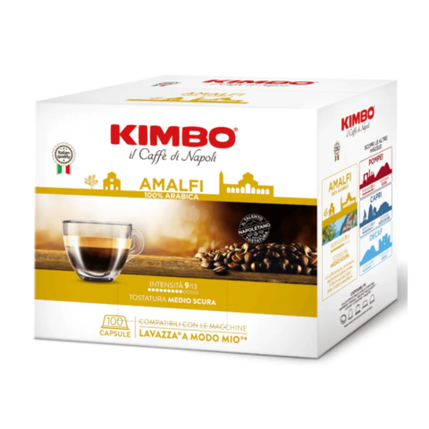 KIMBO AMALFI 100% ARABICA 100 CAPSULE COMPATIBILI LAVAZZA A MODO MIO