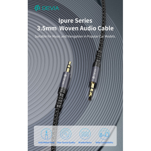 DEVIA CAVO AUDIO JACK DORATI 3,5 A 3,5 MM 1 METRO NERO