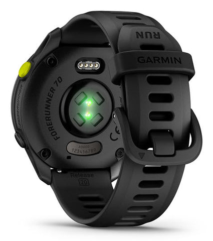 Garmin Forerunner 70 Schwarz mit Schnellwechsel-Silikon-Armband 20 mm (010-04307-00)