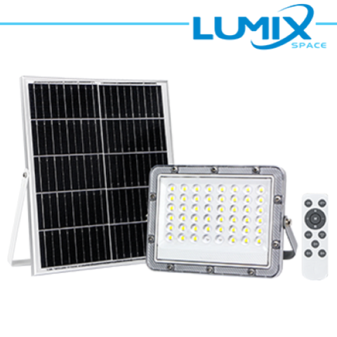 GRIGIO PROIETTORE SOLARE LED 100W + CREPUSCOLARE